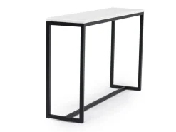Mor Furniture Sofa & End Tables|Torin Sofa Table In White Marble/Black