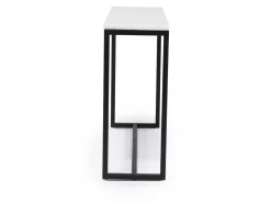 Mor Furniture Sofa & End Tables|Torin Sofa Table In White Marble/Black