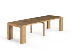 Mor Furniture Seating For 6|Transformer Table Dining Sets|Transformer Extendable Dining Table, 4 Chairs & Bench In Scandinavian Oak