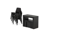 Mor Furniture Seating For 6|Transformer Table Dining Sets|Transformer Extendable Dining Table, 4 Chairs & Bench In Scandinavian Oak