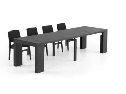 Mor Furniture Seating For 4|Transformer Table Dining Sets|Transformer Extendable Dining Table & 4 Chairs In Scandinavian Oak