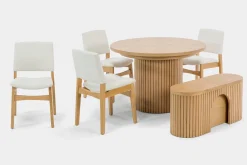Mor Furniture Round Dining Tables|Dining Tables|Transformer Round Extendable Dining Table In Scandinavian Oak