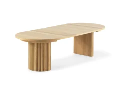 Mor Furniture Seating For 6|Round Dining Sets|Transformer Round Extendable Dining Table, 4 Chairs & Bench In Scandinavian Oak