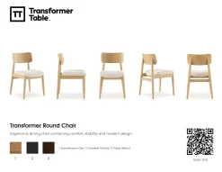 Mor Furniture Seating For 4|Transformer Table Dining Sets|Transformer Round Extendable Dining Table & 4 Chairs In Scandinavian Oak