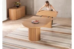 Mor Furniture Sideboards, Buffets & Hutches|Transformer Round Server In Scandinavian Oak