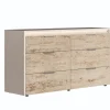 Mor Furniture Dressers & Chests|Tullia Dresser W/ Lights In Pearl Line/Eco Stone