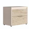 Mor Furniture Nightstands|Tullia Nightstand In Pearl Line/Travertino Eco Stone