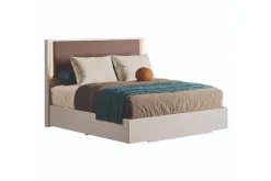 Mor Furniture Bedroom Sets|Tullia Upholstered Bed W/ Storage, Dresser, Mirror & Nightstand In Pearl Line/Eco Stone, Queen