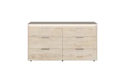 Mor Furniture Bedroom Sets|Tullia Upholstered Bed W/ Storage, Dresser, Mirror & Nightstand In Pearl Line/Eco Stone, Queen