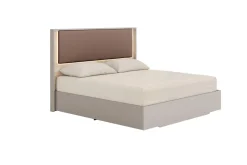 Mor Furniture Upholstered Beds|Beds|Tullia Upholstered Panel Bed In Pearl Line/Eco Stone, Queen