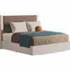 Mor Furniture Storage Beds|Upholstered Beds|Tullia Upholstered Panel Bed W/ Storage In Pearl Line/Eco Stone, Queen