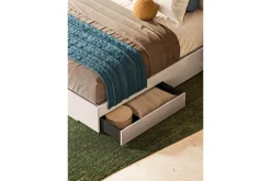 Mor Furniture Storage Beds|Upholstered Beds|Tullia Upholstered Panel Bed W/ Storage In Pearl Line/Eco Stone, Queen