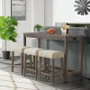 Mor Furniture Counter Height Dining Sets|Turner Counter Height Sofa Bar Table W/ 3 Stools In Gray