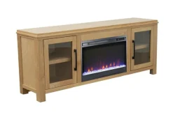 Mor Furniture Fireplace Tv Stands|Fireplaces|Tybee Fireplace Console In Black, 85 Inch