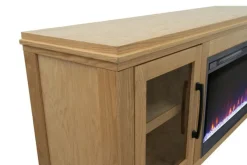 Mor Furniture Fireplace Tv Stands|Fireplaces|Tybee Fireplace Console In Black, 85 Inch