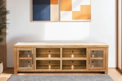 Mor Furniture Media Consoles & Hutches|Tv Stands|Tybee Media Console In Natural, 85 Inch