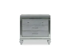 Mor Furniture Nightstands|Valentino Nightstand In Silver