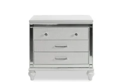 Mor Furniture Nightstands|Valentino Nightstand In Silver