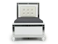 Mor Furniture Beds|Valentino Panel Bed In White, Twin