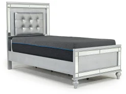 Mor Furniture Beds|Valentino Panel Bed In White, Twin