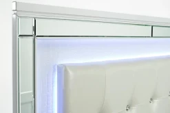 Mor Furniture Beds|Valentino Panel Bed In White, Twin
