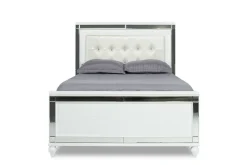 Mor Furniture Beds|Valentino Panel Bed In White, Twin