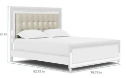 Mor Furniture Beds|Valentino Panel Bed In White, Twin