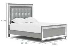 Mor Furniture Beds|Valentino Panel Bed In White, Twin