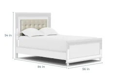 Mor Furniture Beds|Valentino Panel Bed In White, Twin