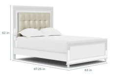Mor Furniture Beds|Valentino Panel Bed In White, Twin