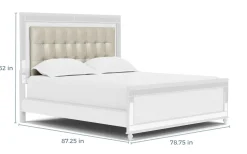 Mor Furniture Beds|Valentino Panel Bed In White, Twin