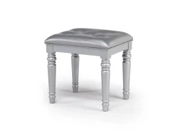 Mor Furniture Vanities & Mirrors|Valentino Vanity, Mirror & Stool In Silver