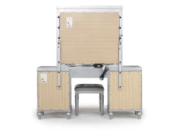 Mor Furniture Vanities & Mirrors|Valentino Vanity, Mirror & Stool In Silver