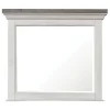 Mor Furniture Bedroom Mirrors|Valley Ridge Mirror In White Gray Finish