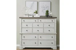 Mor Furniture Bedroom Mirrors|Valley Ridge Mirror In White Gray Finish