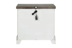 Mor Furniture Nightstands|Valley Ridge Nightstand In White Gray Finish