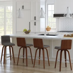 Mor Furniture Counter Height Stools|Barstools|Viena Counter Height Stool In Gray