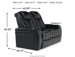 Mor Furniture Reclining Loveseats|Reclining Sofas|Viper 2 Power Loveseat In Black