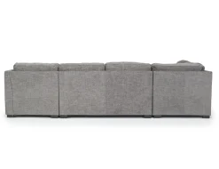Mor Furniture Sectionals|Vivian Full Pullout Dual Chaise Sectional In Gray Fabric, Right Facing