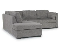Mor Furniture Sleeper Sofas|Sectionals|Vivian Full Pullout Sofa Sleeper Tux Chaise In Gray, Left Facing Gray Vif