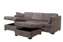 Mor Furniture Sleeper Sofas|Sofas|Vivian Full Pullout Sofa Chaise In Gray Fabric, Left Facing Gray Vif