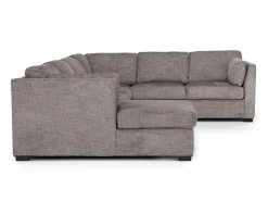 Mor Furniture Sleeper Sofas|Sectionals|Vivian Full Pullout Tux Chaise Sectional W/ Storage In Gray, Left Facing