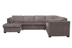 Mor Furniture Sleeper Sofas|Sectionals|Vivian Full Pullout Tux Chaise Sectional W/ Storage In Gray, Left Facing