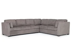 Mor Furniture Sleeper Sofas|Sectionals|Vivian Full Tux Sleeper Sectional In Gray Fabric, Left Facing