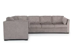 Mor Furniture Sleeper Sofas|Sectionals|Vivian Full Tux Sleeper Sectional In Gray Fabric, Left Facing