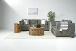 Mor Furniture Sleeper Sofas|Living Room Sets|Vivian Queen Pullout Sofa & Full Pullout Loveseat In Gray Fabric