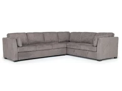 Mor Furniture Sleeper Sofas|Sectionals|Vivian Queen Tux Sleeper Sectional W/ Drop Down Table In Handwoven Pewter, Right Facing