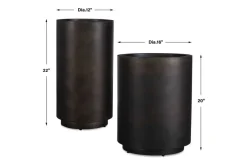 Mor Furniture Vases|Volcan Planter Vase In Bronze, Set Of 2