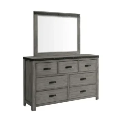 Mor Furniture Bedroom Sets|Wade Panel Bed, Dresser, Mirror & Nightstand In Gray, Queen