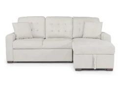 Mor Furniture Sofas|Waitsfield Full Pullout Sofa Chaise In Gray, Left Facing